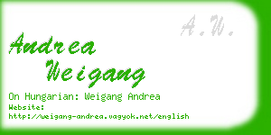 andrea weigang business card